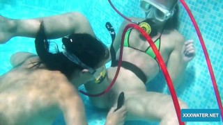 Swimming and fucking babes Minnie Manga and Candy