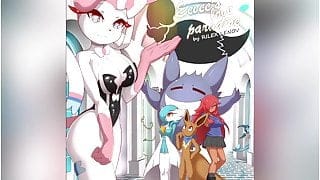 Eevee’s Love Paradise Comic B&W