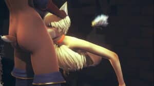 furry yaoi hentai young fox suck two futanari dick until they cum in his mouth sissy crossdress japanese asian manga anime film game porn gay