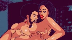 sexy thick ebony moriah bounces her big butt on a bbc ai re rendered cartoon