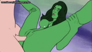 green woman fucked by normal man and he cums inside her
